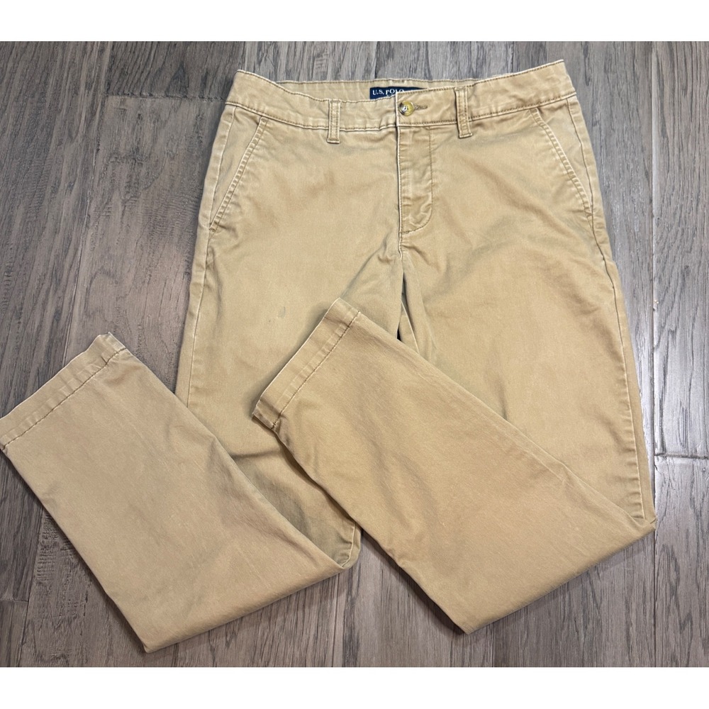 U.S. Poloโ Assn. Mens Khaki Chino Pants Stretch Relaxed Fit W31 L30